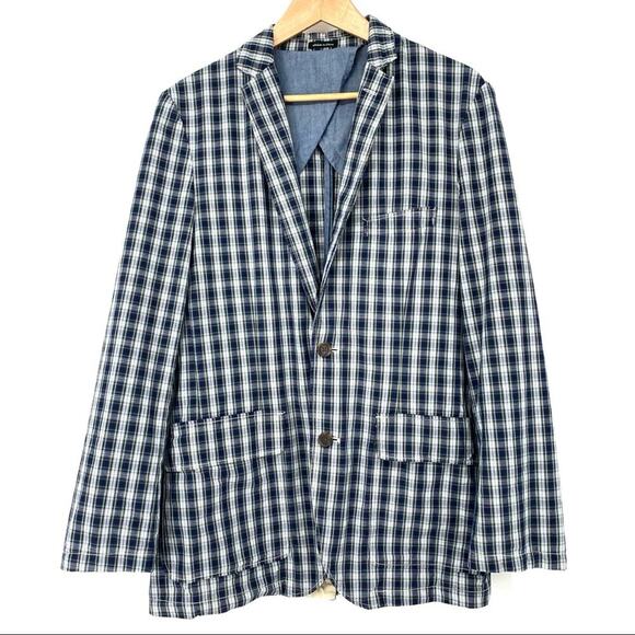 J Crew Other - J. Crew Classic Plaid Blazer Spring '08 Collection Unisex Mens Size S 2000s Y2K